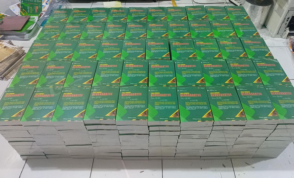 Buku bilingual korporat/lembaga, cetak volume besar